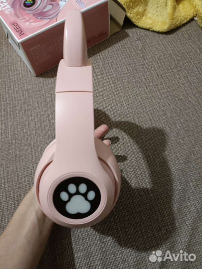 Наушники с кошачьими ушками Wireless светящиеся