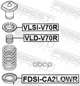 Проставка задней пружины нижняя volvo S60 II 10