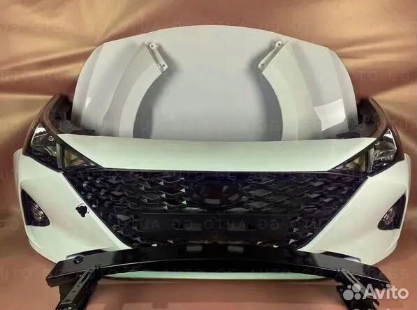 Бампер белый передний на huundai solaris 2022