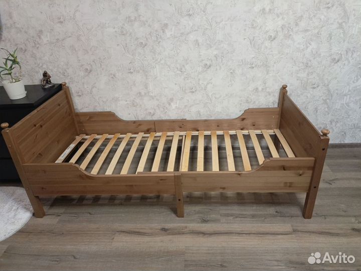 Раздвижная кровать ЛЕКСВИК, белый (80×200 см)