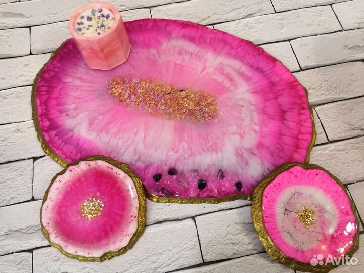 Набор посуды из эпоксидной смолы