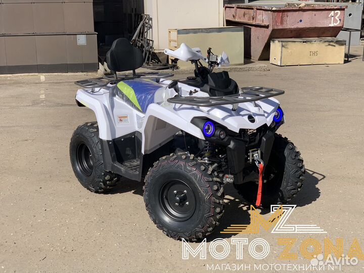 Квадроцикл MotoLand ATV 200 shark (белый)