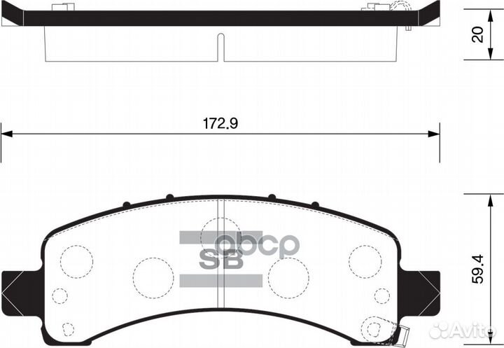 SP1558 колодки дисковые зад. Chevrolet Tahoe