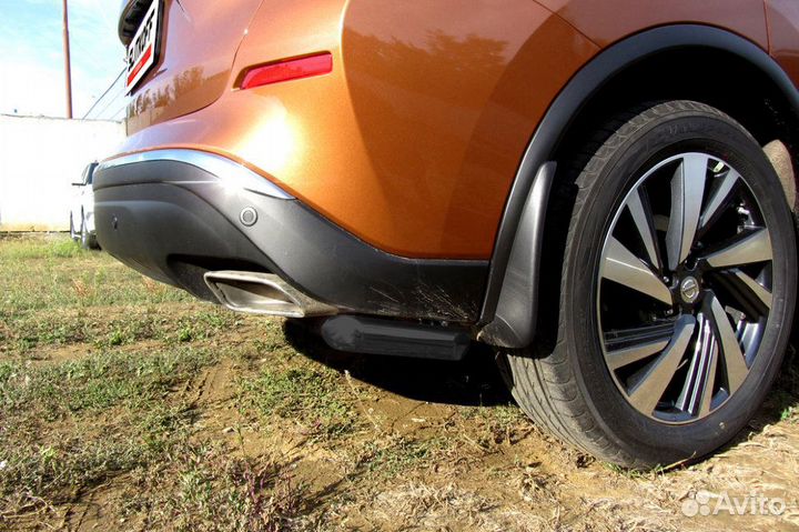 Уголки d57 черные Nissan murano NIM16007B