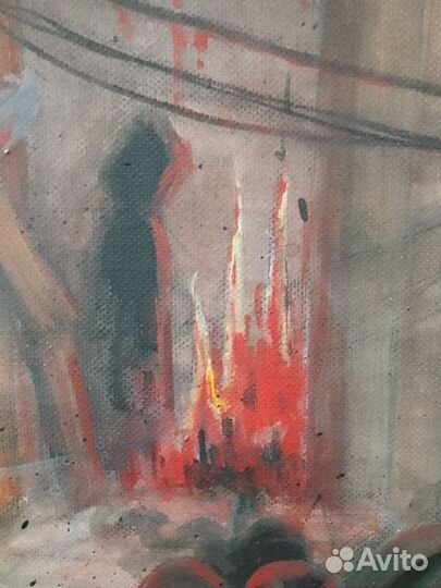 Картина 30х30 холст на подрамнике, акрил