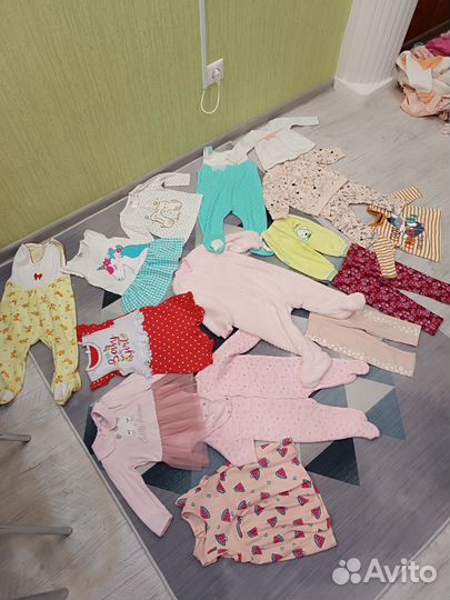 Вещи пакетом на девочку 68-80 р- ры