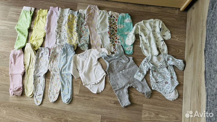 Детские вещи пакетом от 0 до 6 месяцев