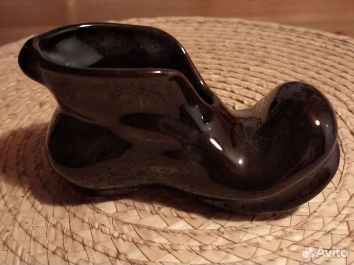 Керамический башмачок -шкатулка