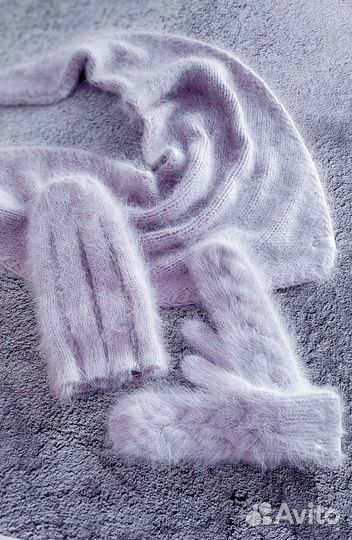 Шапка варежки косынка