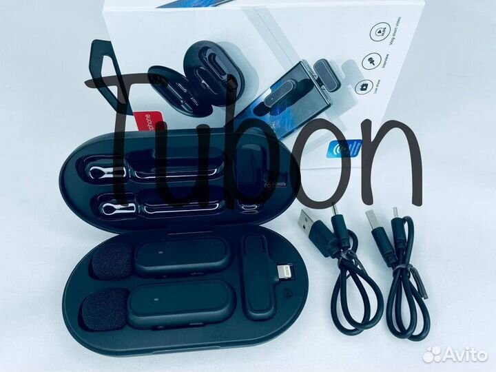 Микрофон петличный беспроводной 2 микрофона