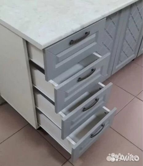 Кухонный гарнитур Агава белый/Антрацит 2,0 м