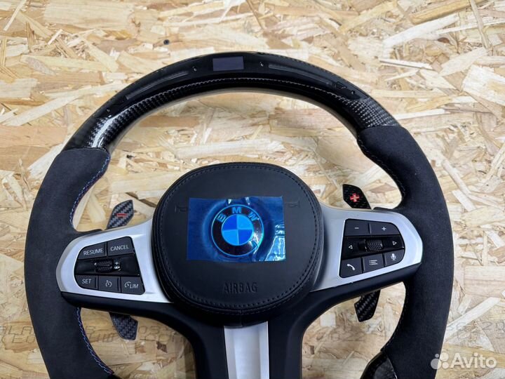 М руль Карбон Алькантара с тахометром Бмв G