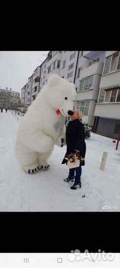 Поздравит на 8 марта ростовая кукла Мишка