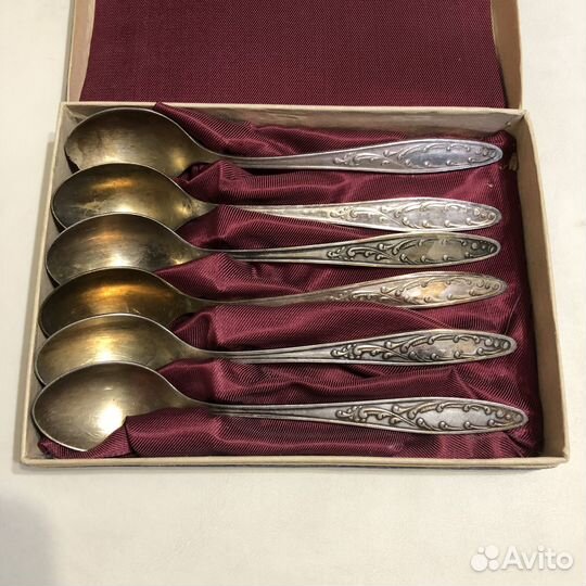 Набор чайных ложек мельхиор СССР