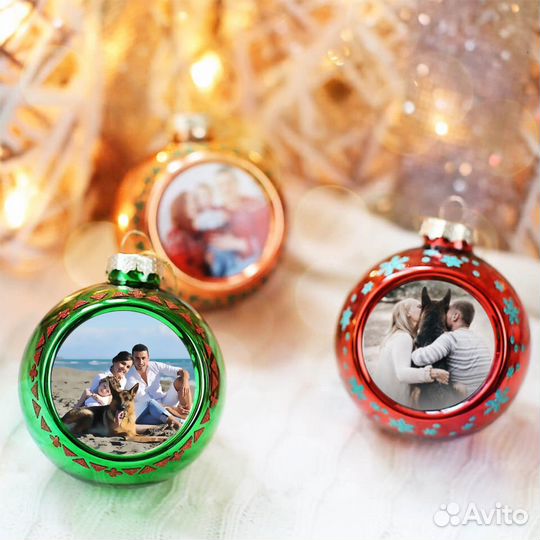 Шар с фото/ Новогодний шар с фото