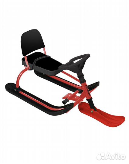 Детский снегокат со спинкой