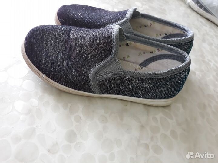 Джинсовые тапочки