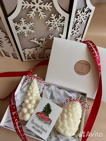 Подарок на Новый год / новогодние свечи