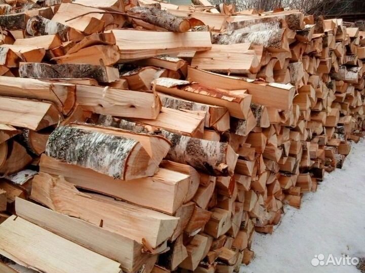 Дрова берёзовые колотые насыпь с доставкой