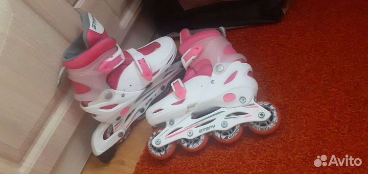 Роликовые коньки, детские, раздвижные, 34-37