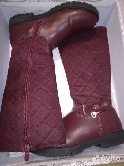 Сапоги осенне-зимние для девочки, 34 размер