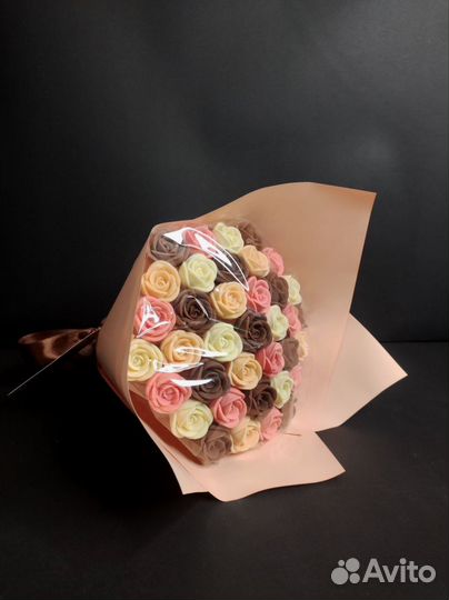 Розы из Бельгийского Шоколада - 37 шт в Букете