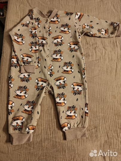 Комбинезон трикотаж на флисе 74 размер
