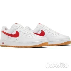 Кроссовки Nike Air Force 1 Low, белый, красный (Ра