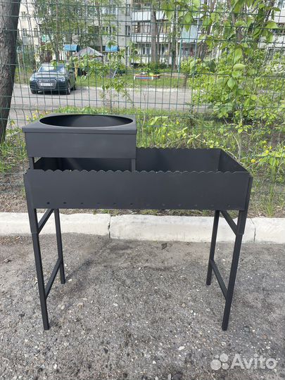 Мангал разборный 3 мм с подказанником