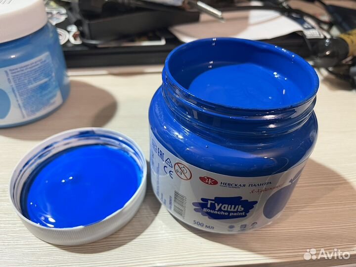 Гуашь 500 мл, 100 мл, 40 мл