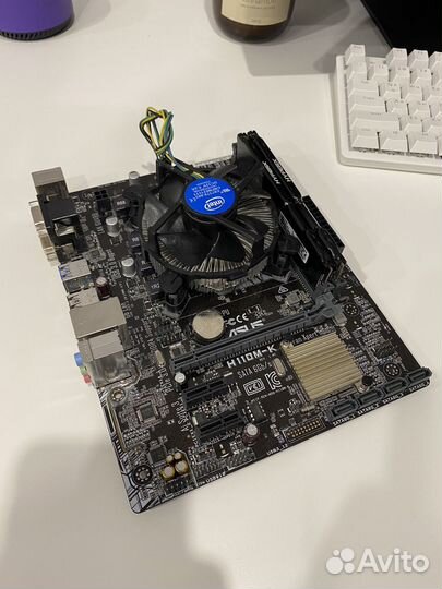 Комплект Asus h110m-k i3 6100 12gb озу куллер