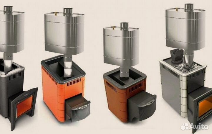 Банная печь каменка чугун Везувий Теплодар Сибирь