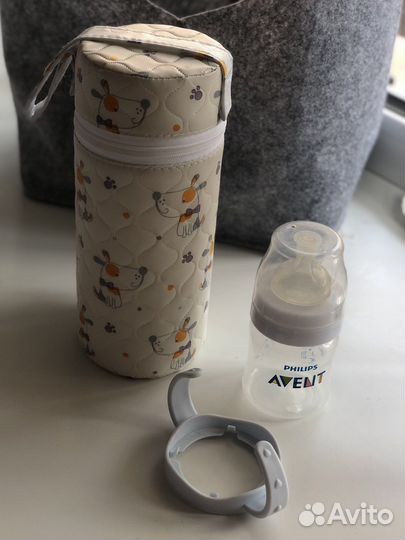 Бутылочк avent с ручками плюс термочехол