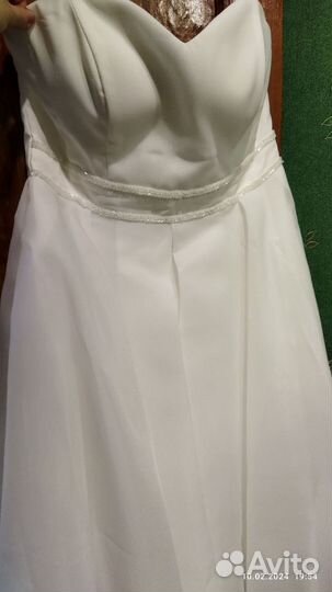 Свадебное платье короткое,52 размер