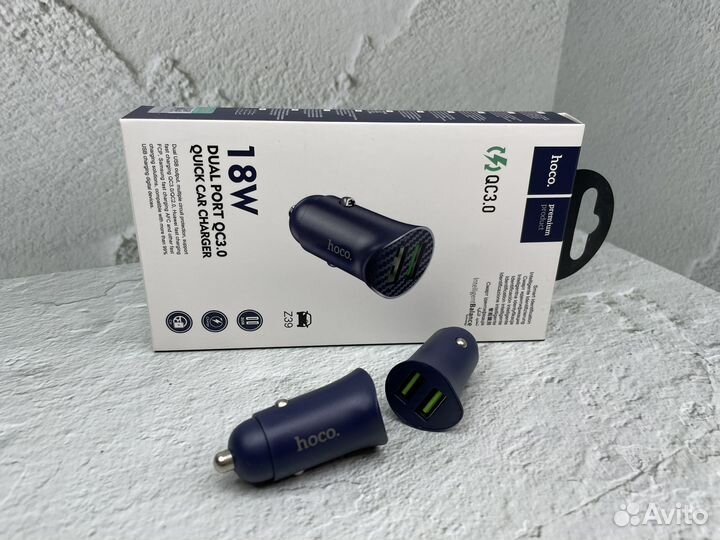 Автомобильное зарядное устройство Hoco Z39 18W