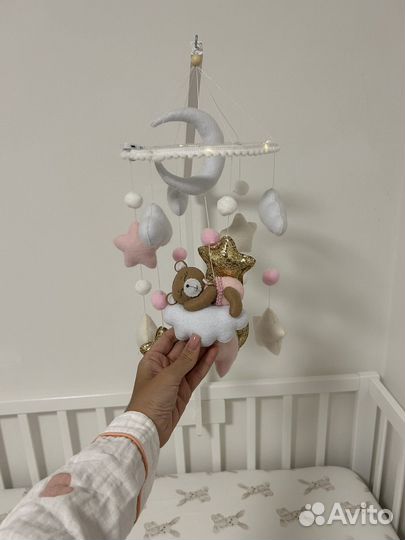 Мобиль детский из фетра