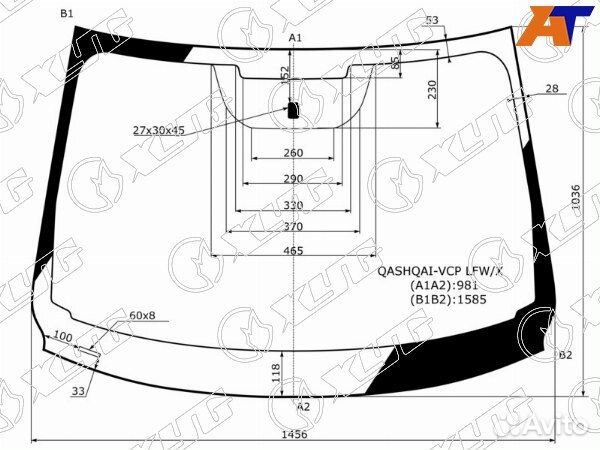 Стекло лобовое nissan qashqai