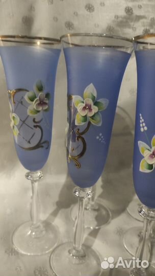 Фужеры Бокалы Богемия 25 см 6 шт