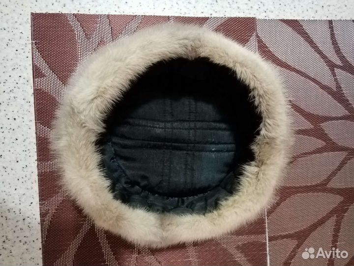 Норковая шапка мужская б/у