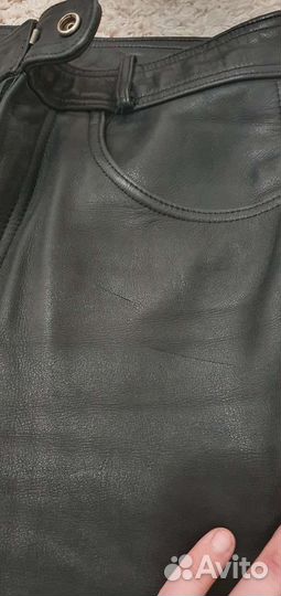 Брюки кожаные/Мото штаны кожаные