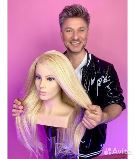 Голова манекен натуральные волосы