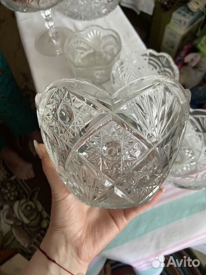 Хрустальная салатница СССР