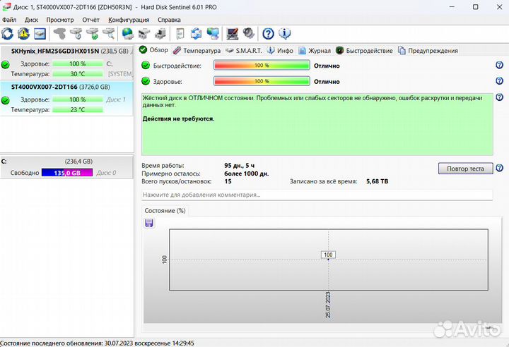 4 Tb SATA-3 Seagate SkyHawk ST4000VX007