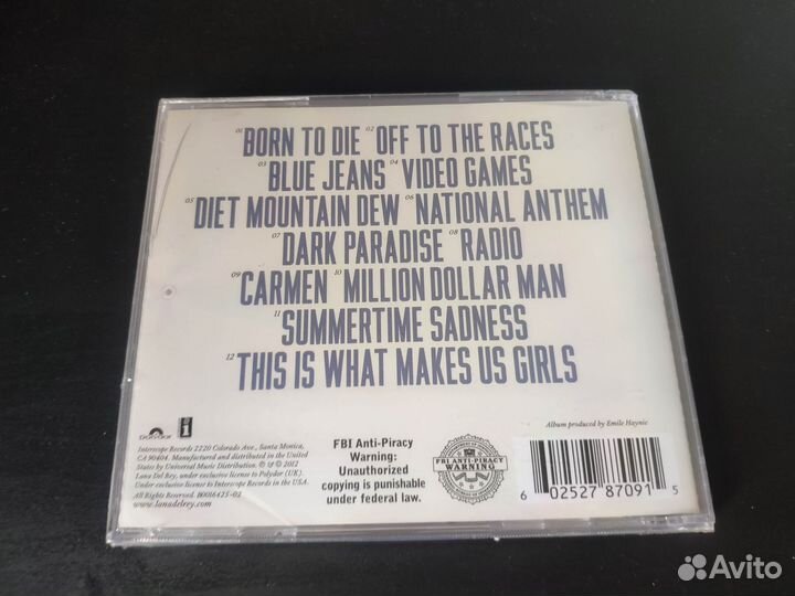Lana del Rey born to die cd