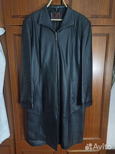 Плащ кожаный