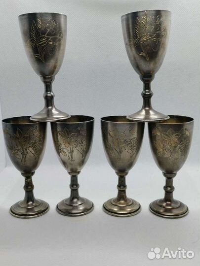 Рюмки стопки серебро набор