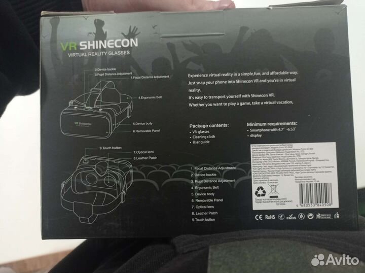 VR shinecon virtual reality glasses