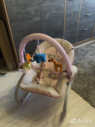 Шезлонг детский babyton pink