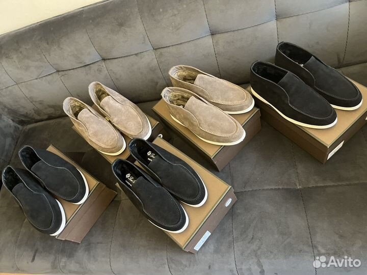 Лоферы loro piana высокие зимние