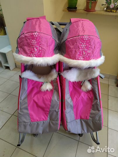 Санки-коляска для двойни